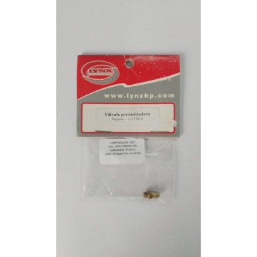 VÁLVULA PRESSURIZADORA PEQUENA ROSCA M4 10MM PARA PIPAS LYNX LHP 0416